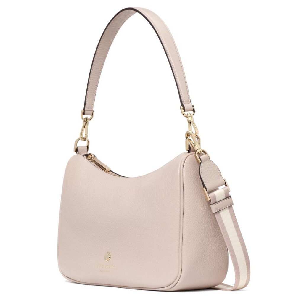 New Kate Spade Emma Medium Shoulder Bag Pebble Leather Cozy Grey - Picture 4 of 5